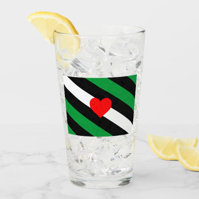 Leather Boi Pride Flag Glas (Vorderseite Ice)