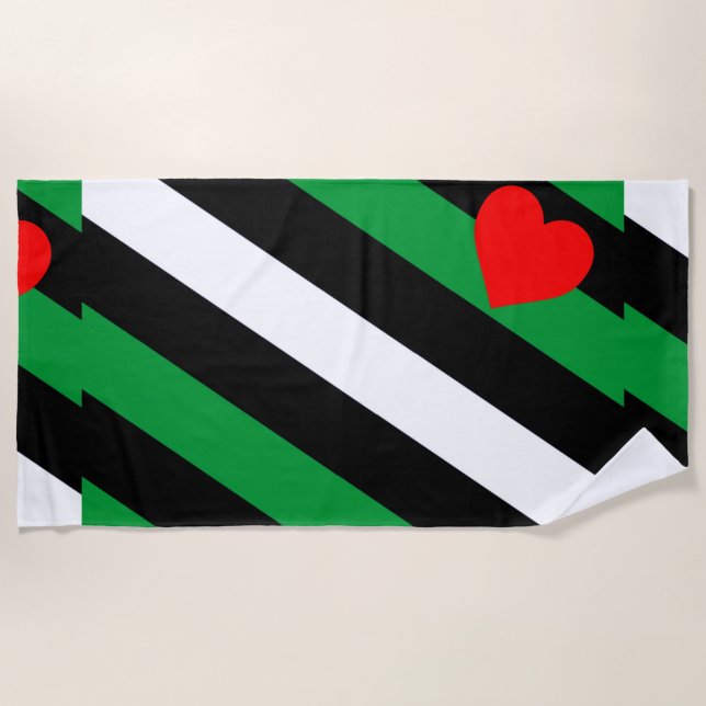 Leather Boi Pride Flag Strandtuch (Vorderseite)