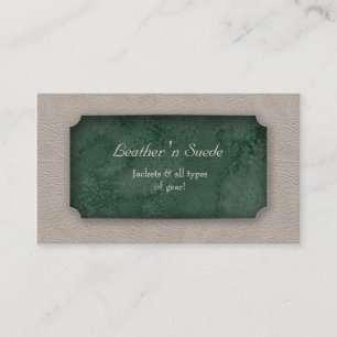 Leather Business Card 'n Süde Green Visitenkarte