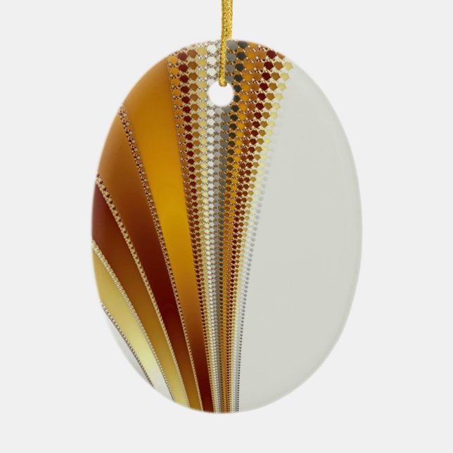 Leather Christmas Fraktal Keramikornament (Vorne)