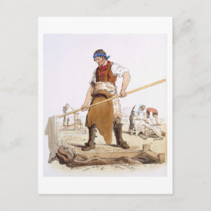 Leather Dresser, aus "Kostüm von Großbritannien" p Postkarte