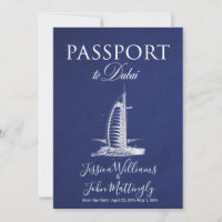 Leather Dubai Passport Wedding Save the Date
