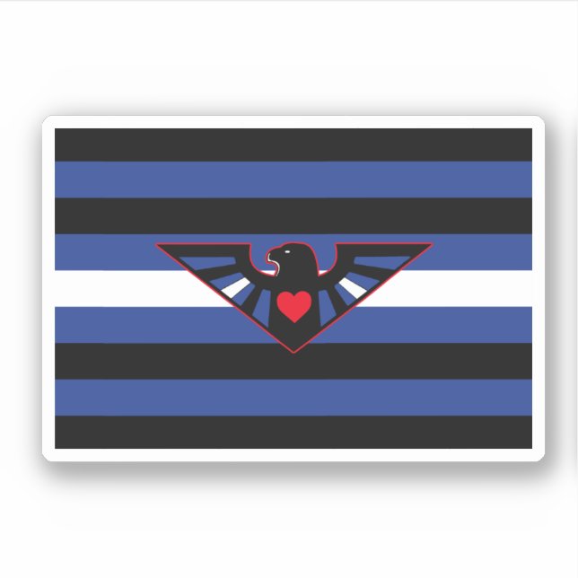 Leather Eagle Pride Flag Aufkleber (Vorderseite)