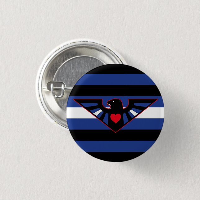 Leather Eagle Pride Flag Button (Vorne & Hinten)