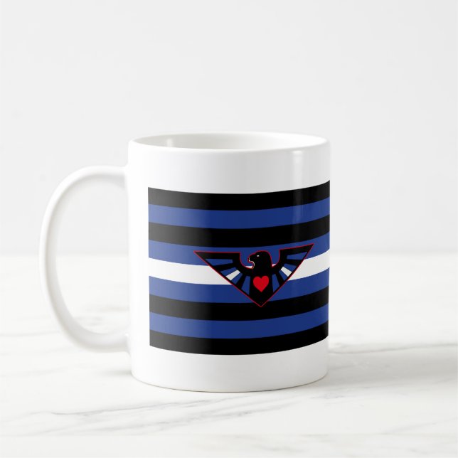 Leather Eagle Pride Flag Kaffeetasse (Links)