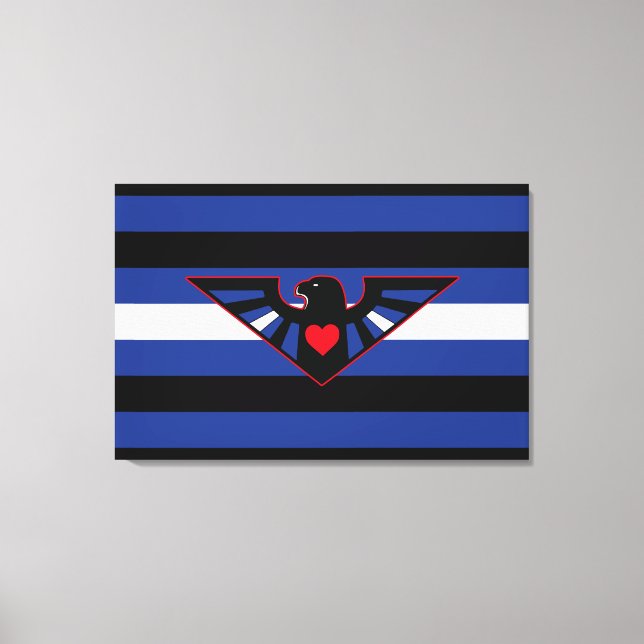 Leather Eagle Pride Flag Leinwanddruck (Vorderseite)