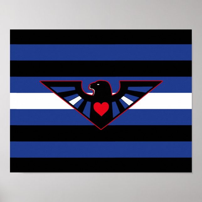 Leather Eagle Pride Flag Poster (Vorne)