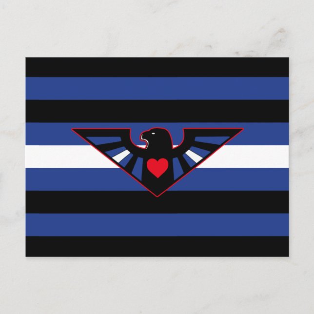 Leather Eagle Pride Flag Postkarte (Vorderseite)