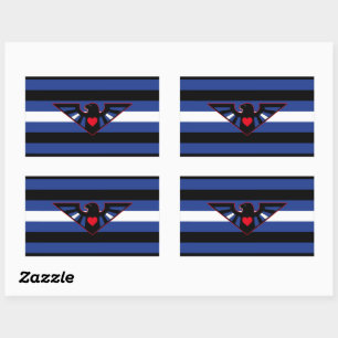Leather Eagle Pride Flag Rechteckiger Aufkleber