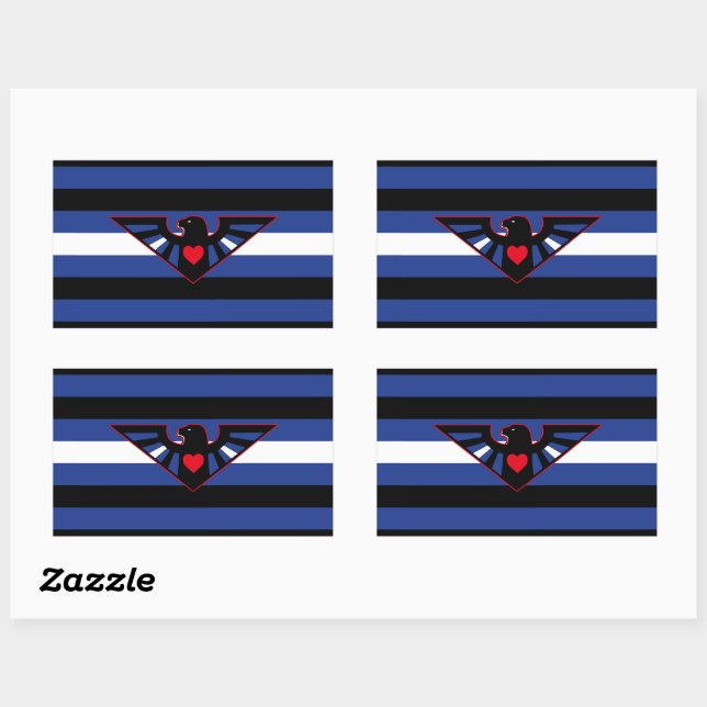 Leather Eagle Pride Flag Rechteckiger Aufkleber (Blatt)