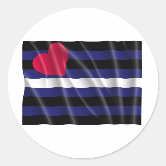 LEATHER FLAG FLYING RUNDER AUFKLEBER (Vorderseite)