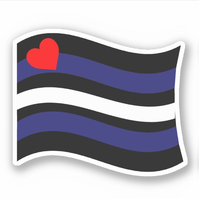 LEATHER FLAG WAVING AUFKLEBER (Vorderseite)