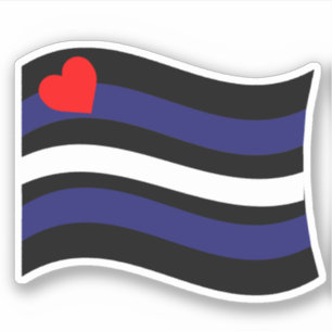 LEATHER FLAG WAVING AUFKLEBER