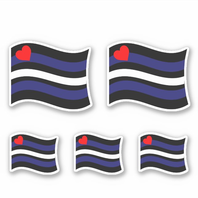 LEATHER FLAG WAVING AUFKLEBER (Vorderseite)