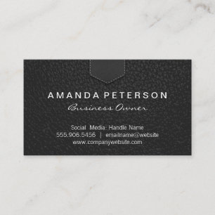 Leather Flap   geheftet Visitenkarte