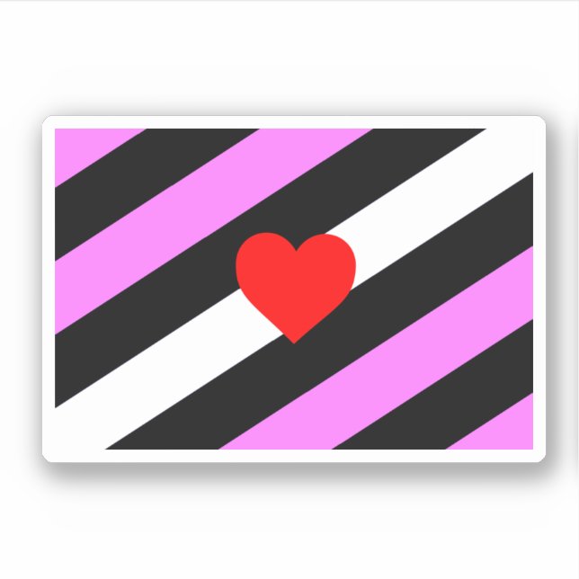 Leather Girl Pride Flag Aufkleber (Vorderseite)