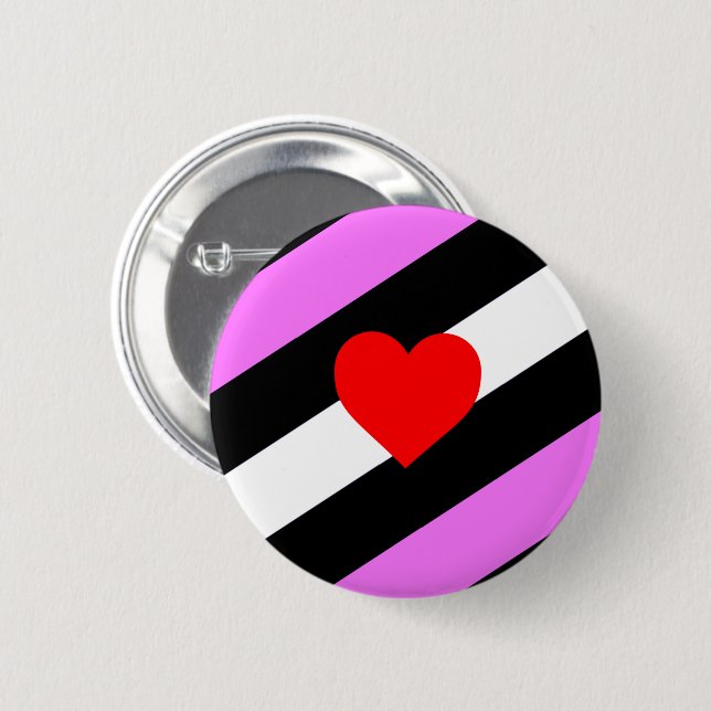 Leather Girl Pride Flag Button (Vorne & Hinten)