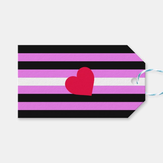 Leather Girl Pride Flag Geschenkanhänger (Vorderseite (Horizontal))