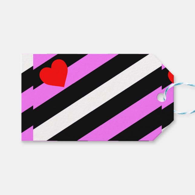 Leather Girl Pride Flag Geschenkanhänger (Vorderseite (Horizontal))