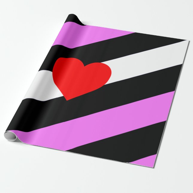 Leather Girl Pride Flag Geschenkpapier (Ungerollt)
