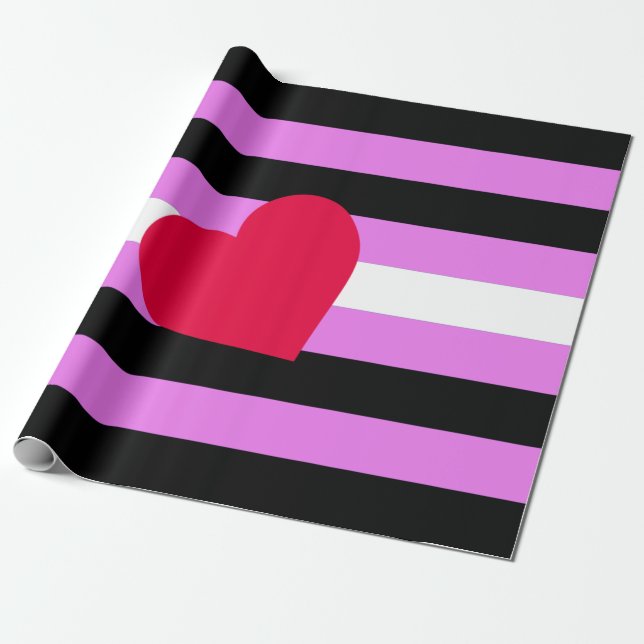 Leather Girl Pride Flag Geschenkpapier (Ungerollt)