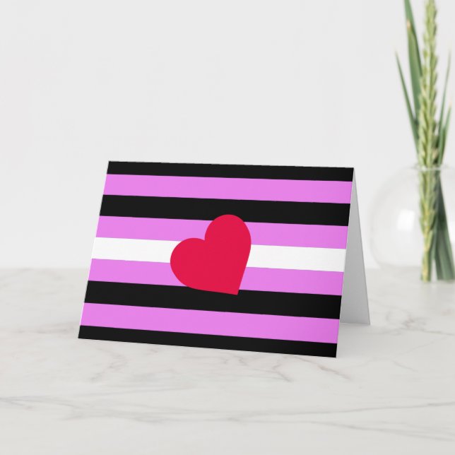 Leather Girl Pride Flag Karte (Vorderseite)
