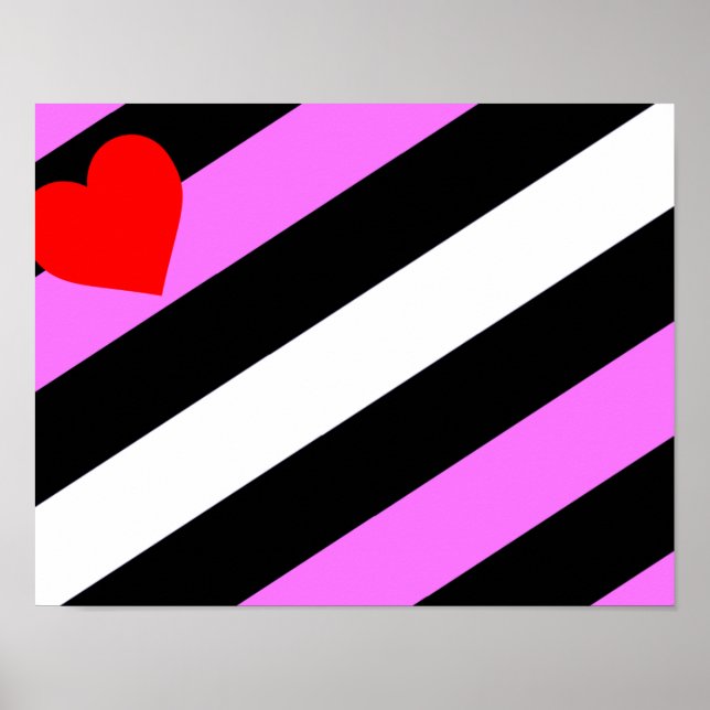 Leather Girl Pride Flag Poster (Vorne)
