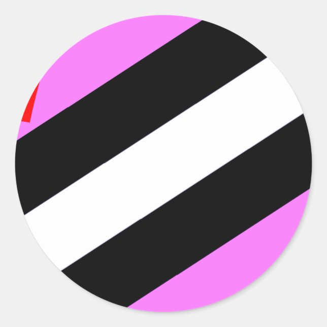 Leather Girl Pride Flag Runder Aufkleber (Vorderseite)