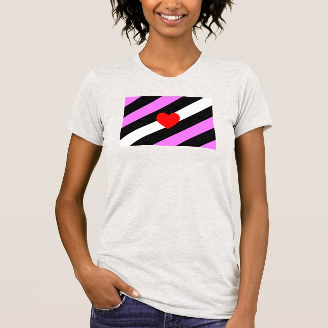 Leather Girl Pride Flag T-Shirt (Vorderseite)