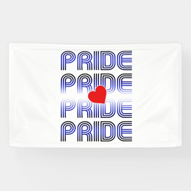 Leather Herz Retro Muster Banner (Horizontal)