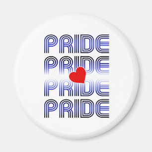 Leather Herz Retro Muster Magnet