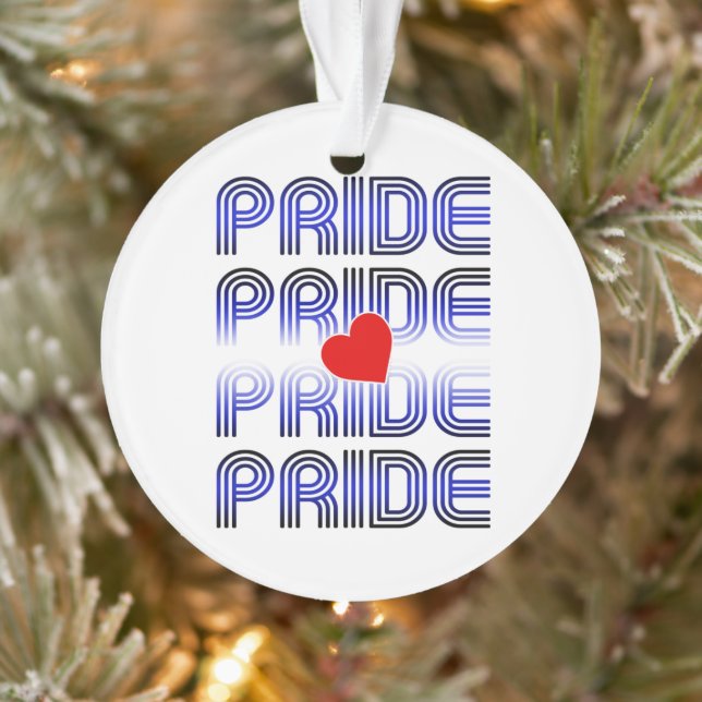 Leather Herz Retro Muster Ornament (Baum)