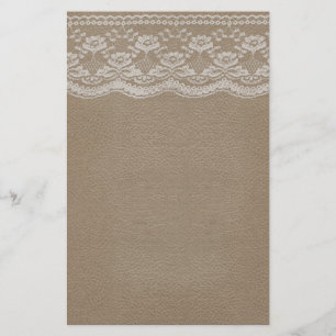Leather & Lace Wedding Briefpapier