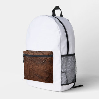 Leather-look Bedruckter Rucksack