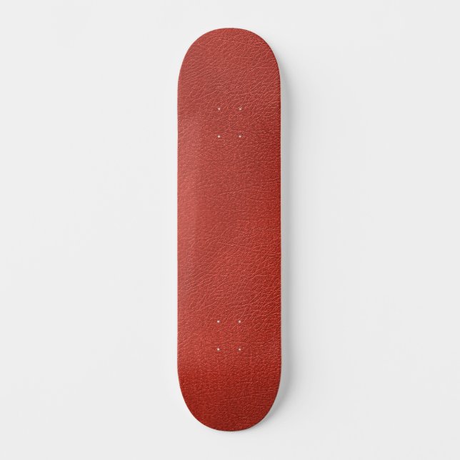 Leather Look Elegant Red Brown Template Skateboard (Vorderseite)