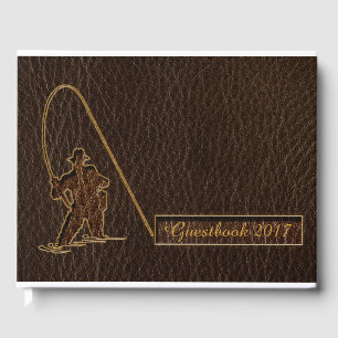 Leather Look Fisherman Dark Gästebuch