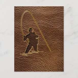 Leather Look Fisherman Postkarte