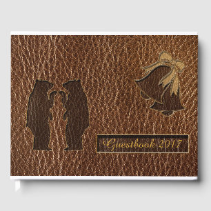 Leather-Look Hochzeit Gästebuch