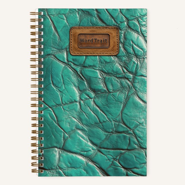 Leather-look Notebook - Caribbean Turquoise(light) Notizbuch (Vorderseite)