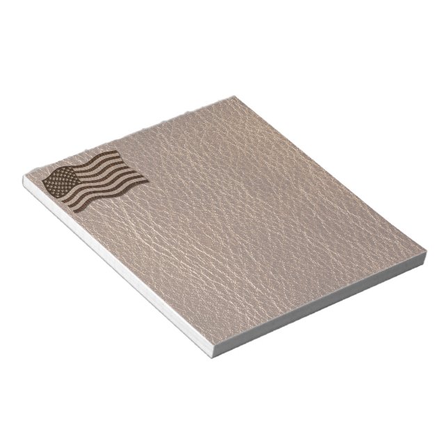 Leather-Look USA-Flagge Notizblock (angewinkelt)