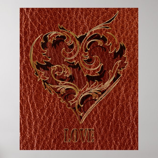 Leather-Look Valentine Poster (Vorne)