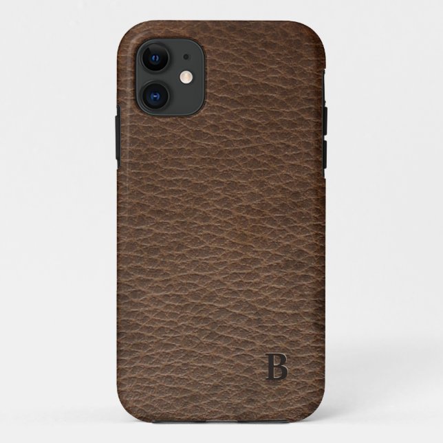 Leather Look w/out Initial(s) Phone Case (Rückseite)