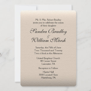 Leather Look Wedding Einladung