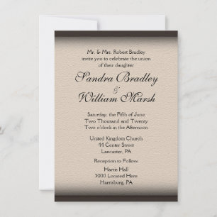 Leather Look Wedding Einladung
