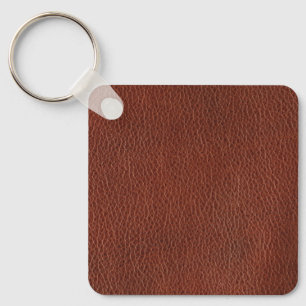 Leather Metal Square Schlüsselanhänger