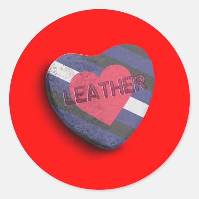 LEATHER PRIDE CANDY RUNDER AUFKLEBER (Vorderseite)