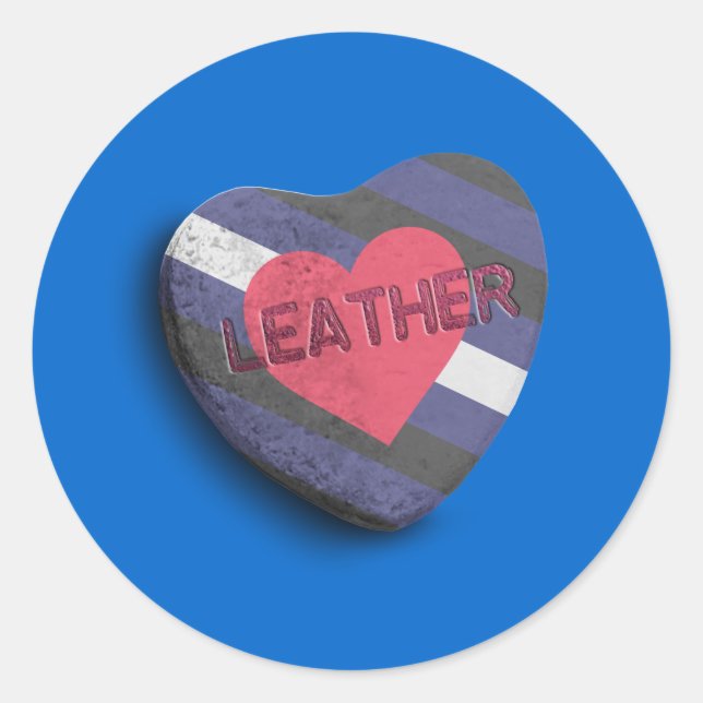 LEATHER PRIDE CANDY RUNDER AUFKLEBER (Vorderseite)