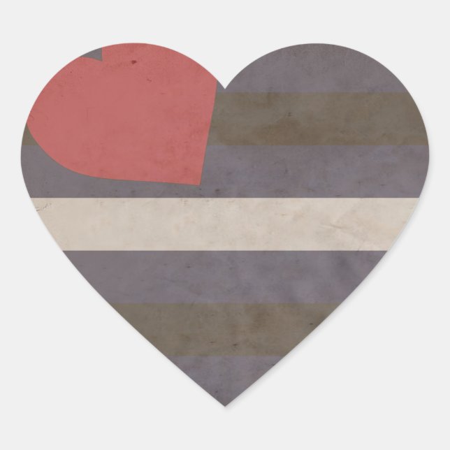 LEATHER PRIDE COLORS Herz-Aufkleber (Vorderseite)