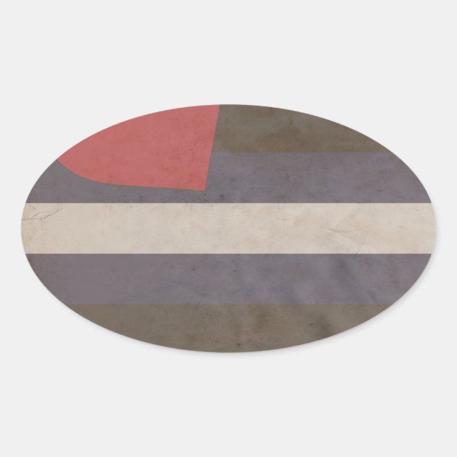 LEATHER PRIDE COLORS OVALER AUFKLEBER (Vorderseite)