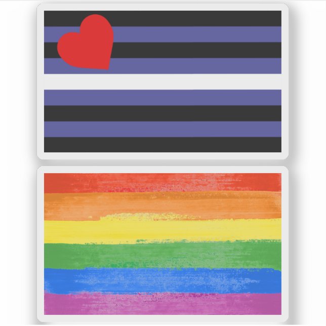 Leather Pride Flag Aufkleber (Vorderseite)